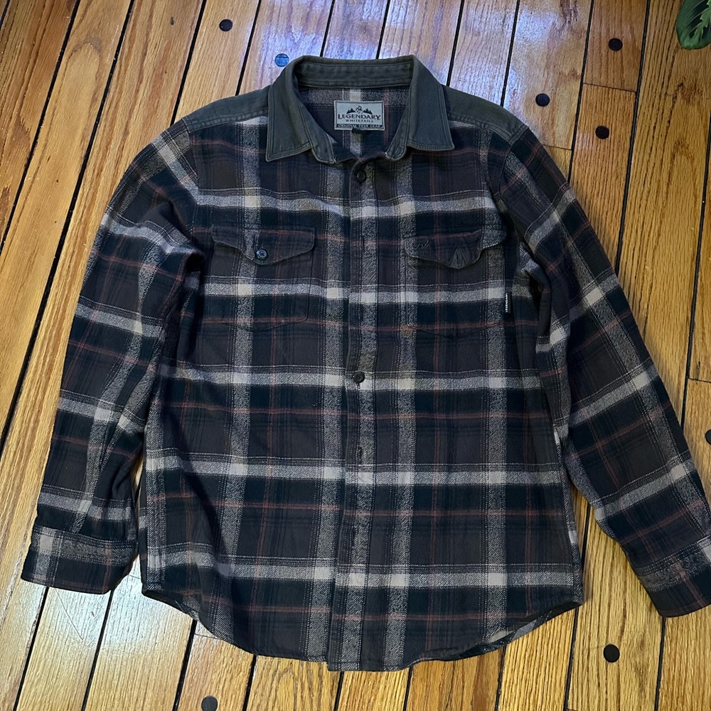 Legendary Whitetails Olive and Brown Plaid Shirt